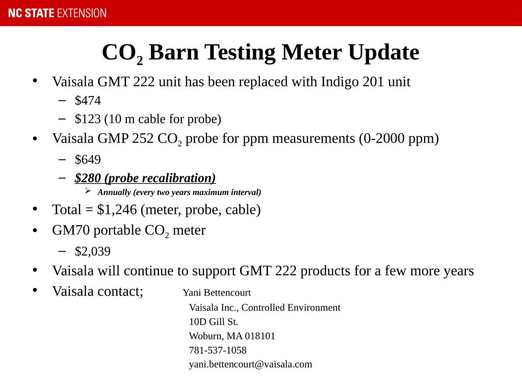 U.S. Tobacco GAP – Barn Testing Procedure “We - slide 16 of 18