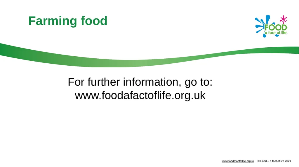 Farming food Farming systems Agriculture in the UK - slide 21 of 21