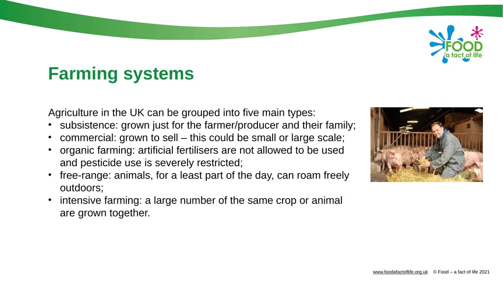 Farming food Farming systems Agriculture in the UK - slide 2 of 21