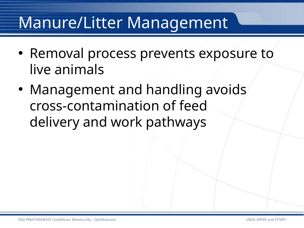 Biosecurity Operational Biosecurity Measures - slide 16 of 25