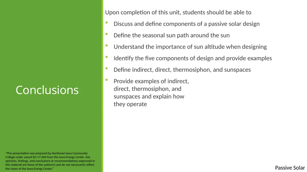 Passive Solar passive solar Except where otherwise - slide 17 of 17