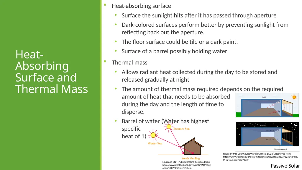 Passive Solar passive solar Except where otherwise - slide 10 of 17