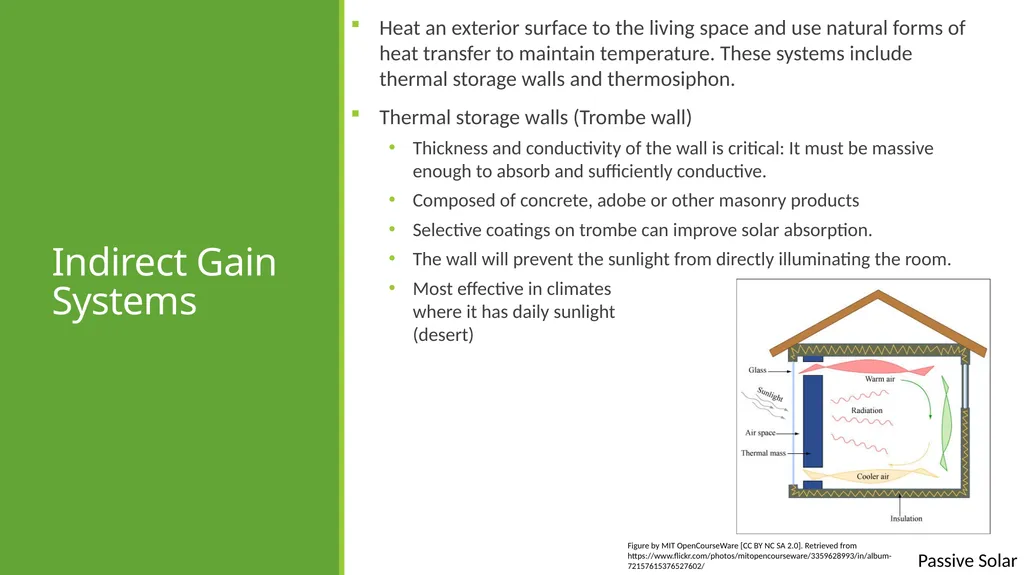 Passive Solar passive solar Except where otherwise - slide 14 of 17