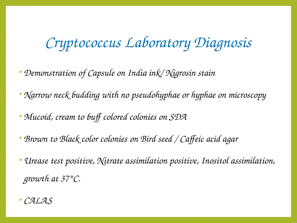 Cryptococcal meningitis Dr. Priyanka Chaturvedi - slide 30 of 30