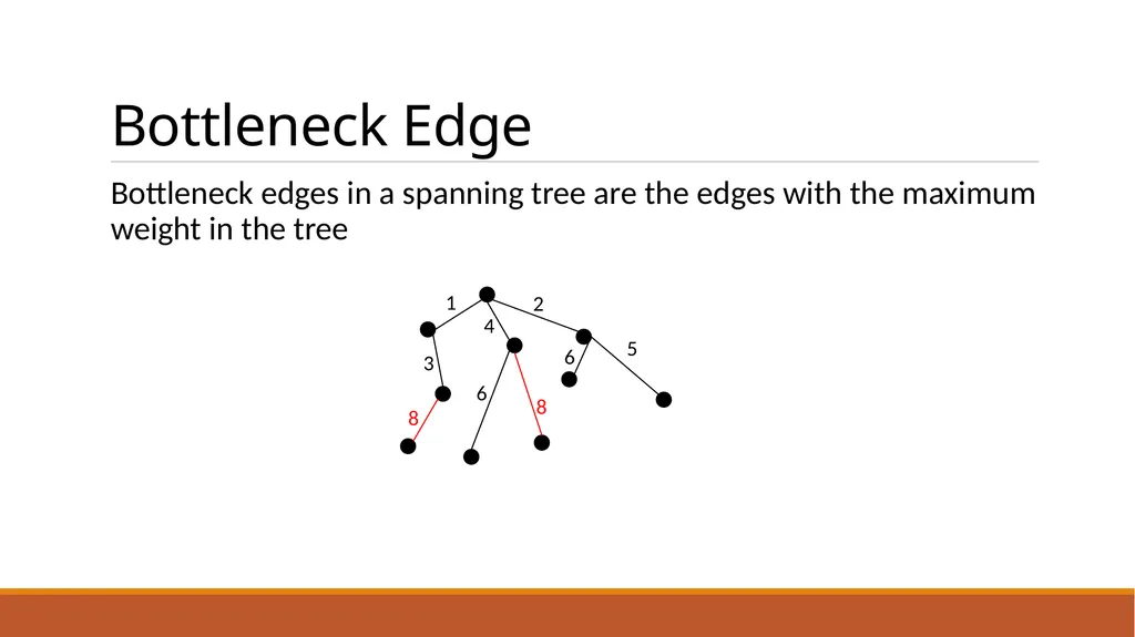 Minimum Bottleneck Spanning Trees (MBST) Dongfeng - slide 3 of 45