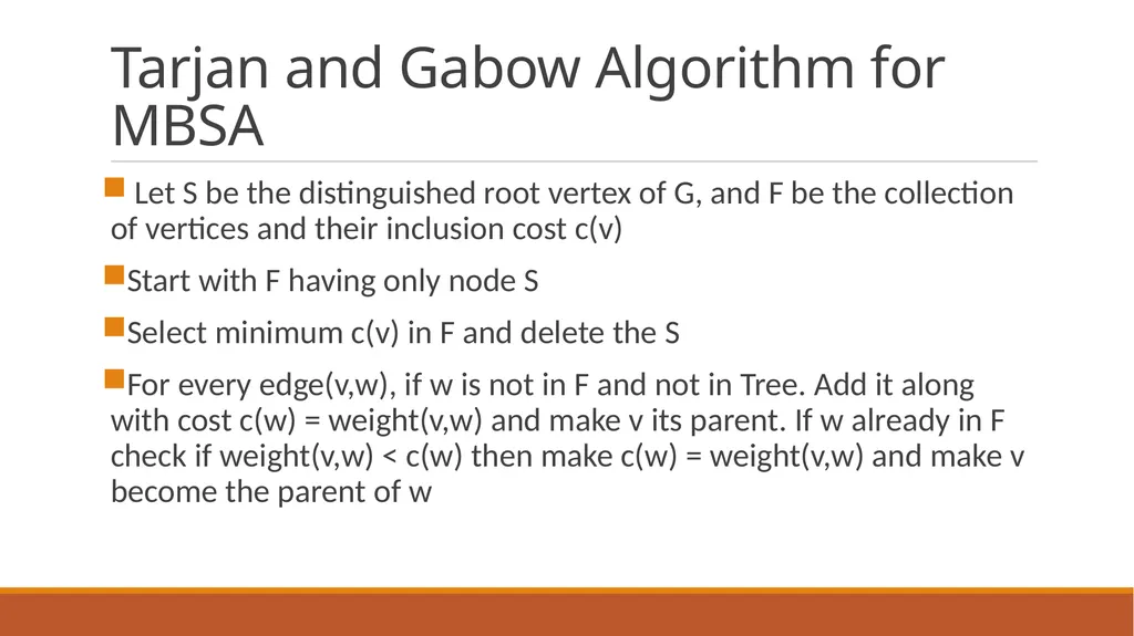 Minimum Bottleneck Spanning Trees (MBST) Dongfeng - slide 35 of 45