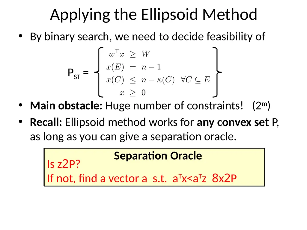 C&O 355 Mathematical Programming Fall 2010 Lecture - slide 12 of 20