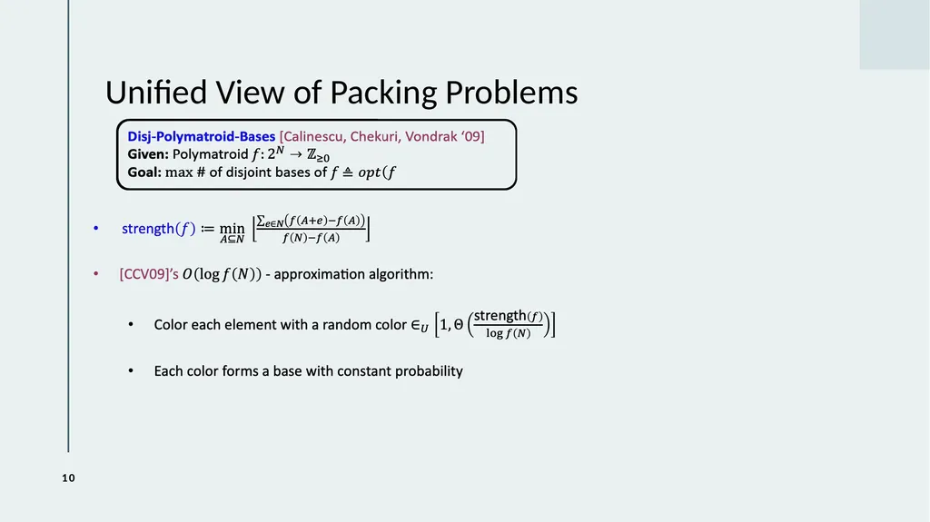 Online Disjoint Spanning Trees and Polymatroid - slide 10 of 23