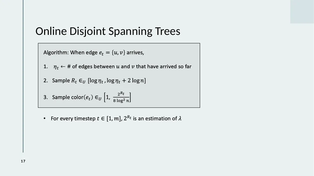 Online Disjoint Spanning Trees and Polymatroid - slide 17 of 23