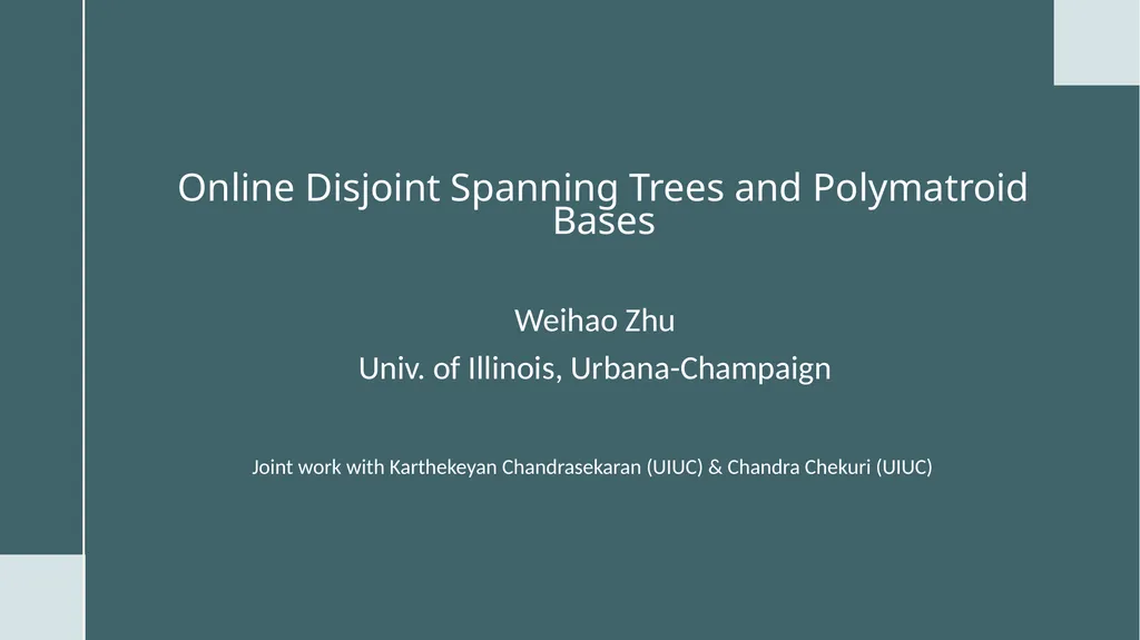 Online Disjoint Spanning Trees and Polymatroid