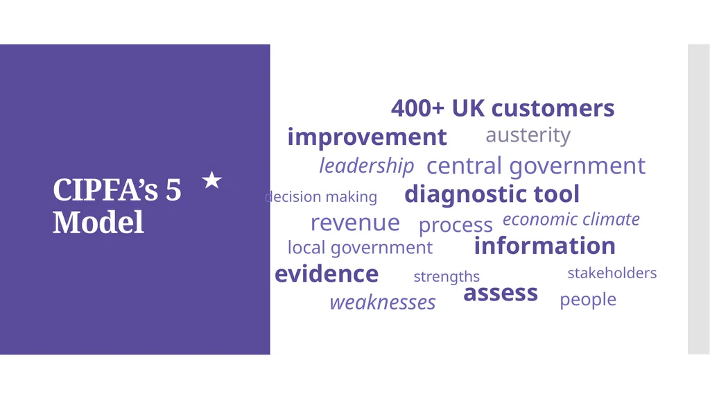 Introducing CIPFA’s 5-star Financial Management - slide 4 of 17