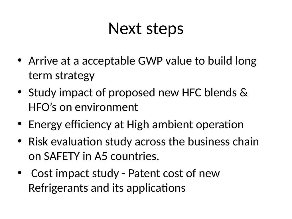 Alternatives to high-GWP HFCs for Air-conditioning - slide 6 of 7