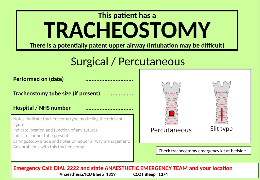 This patient has a TRACHEOSTOMY There is a