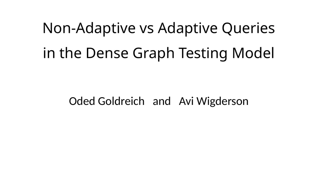 Non-Adaptive vs Adaptive Queries in the Dense