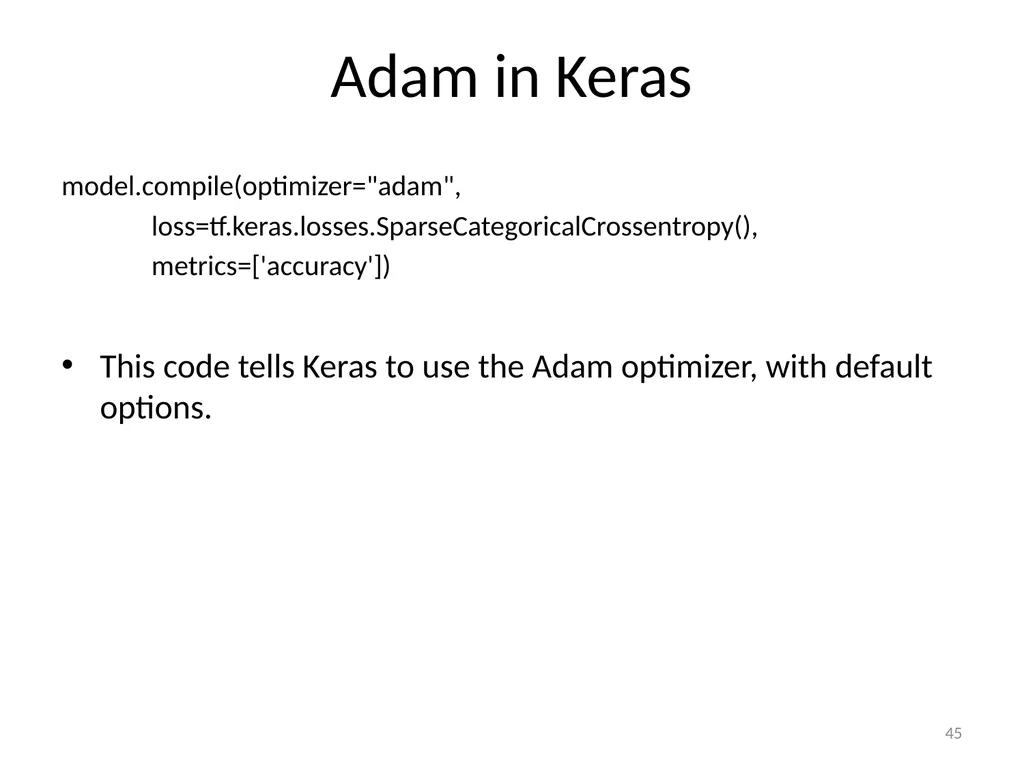 Various Options in Building Neural Networks: - slide 45 of 56