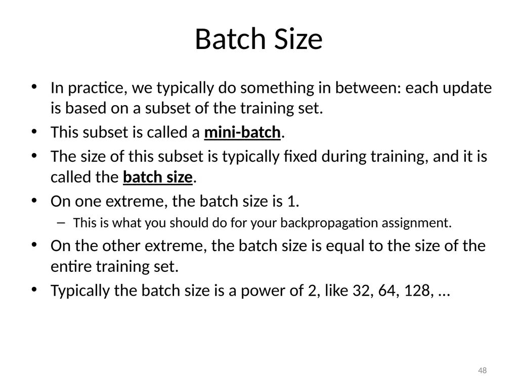Various Options in Building Neural Networks: - slide 48 of 56