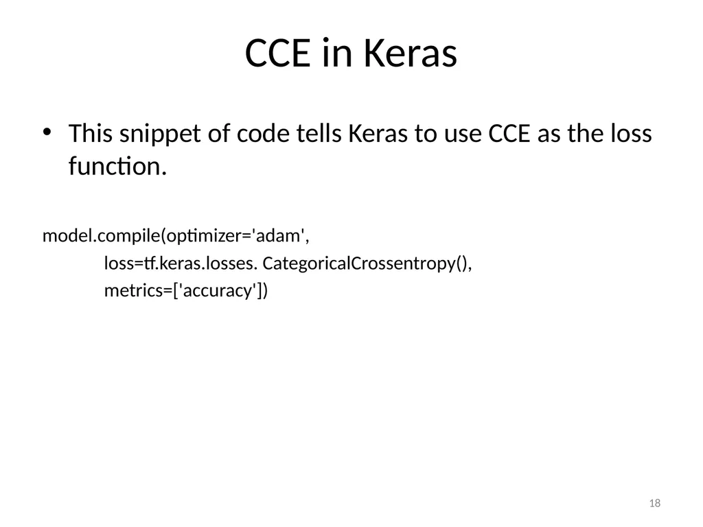 Various Options in Building Neural Networks: - slide 18 of 56