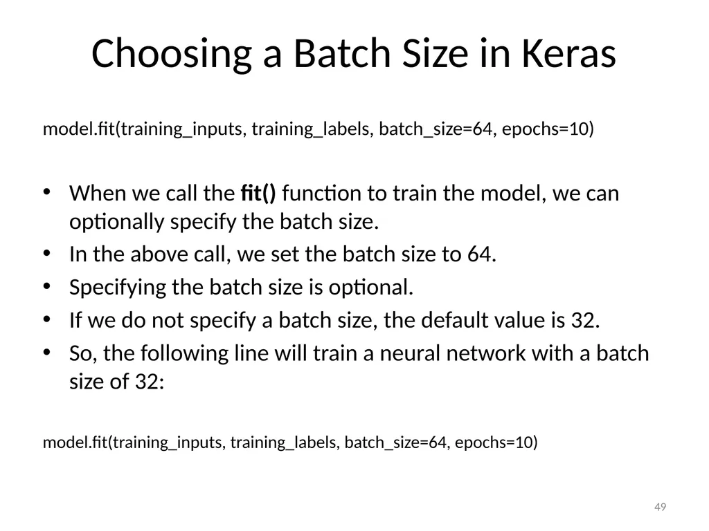 Various Options in Building Neural Networks: - slide 49 of 56