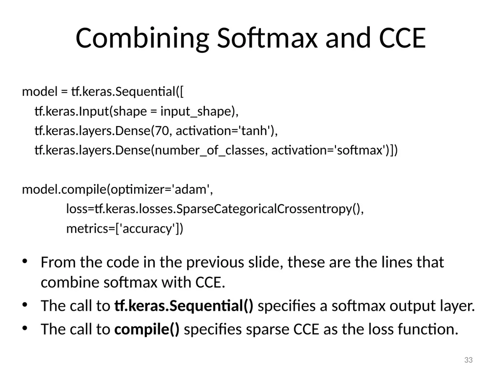 Various Options in Building Neural Networks: - slide 33 of 56