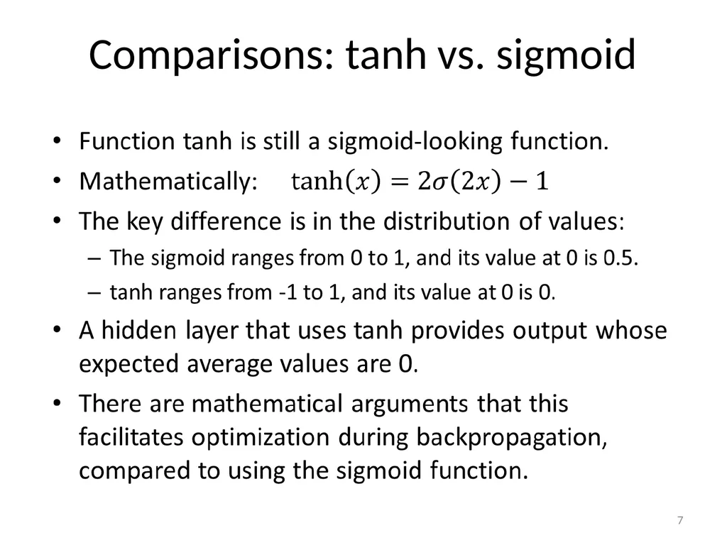 Various Options in Building Neural Networks: - slide 7 of 56