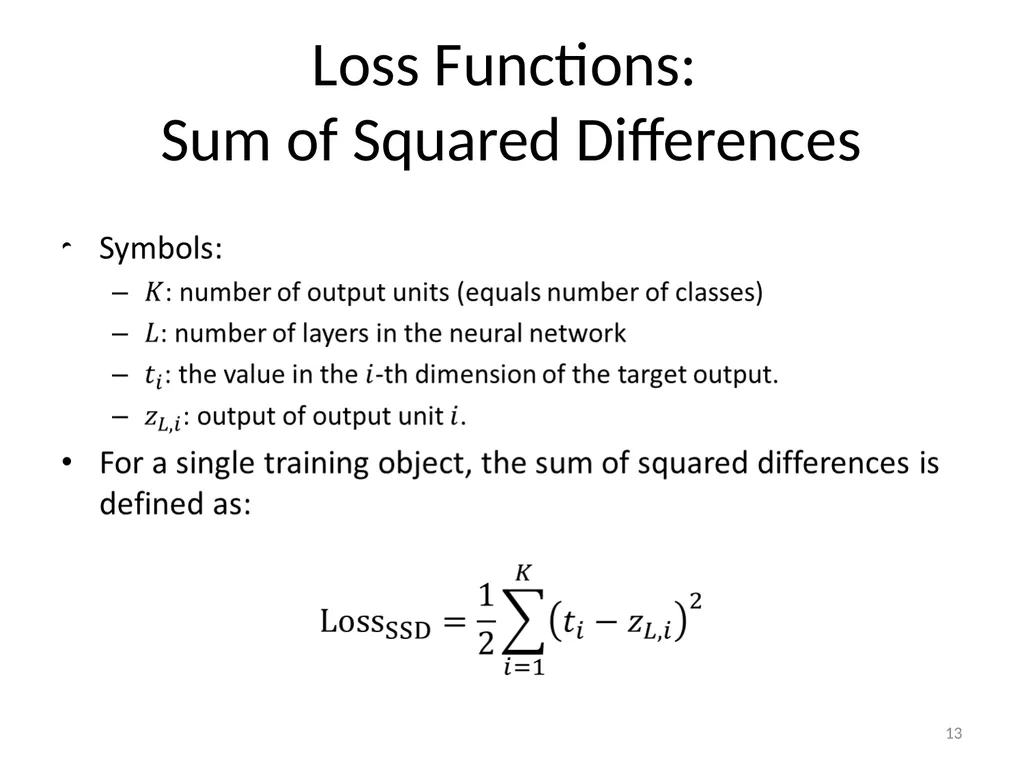 Various Options in Building Neural Networks: - slide 13 of 56