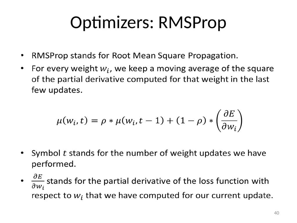 Various Options in Building Neural Networks: - slide 40 of 56
