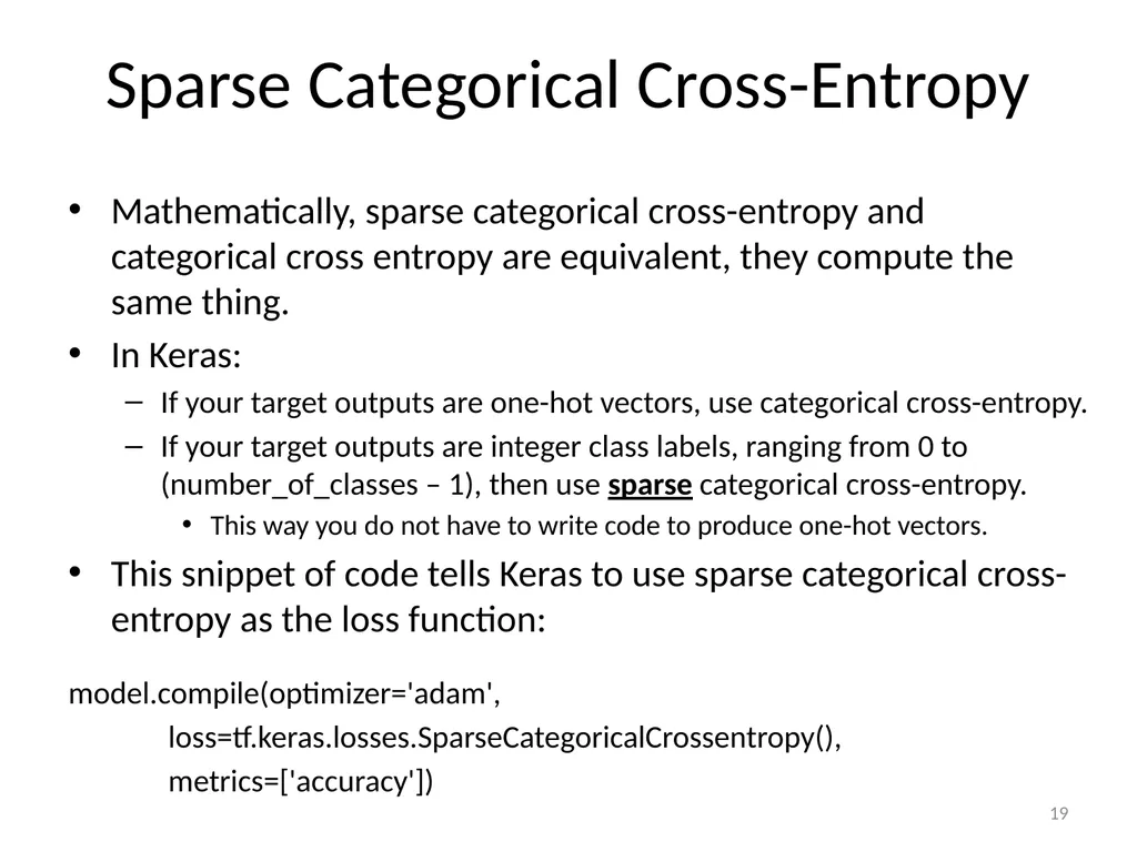 Various Options in Building Neural Networks: - slide 19 of 56
