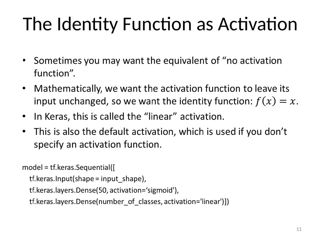 Various Options in Building Neural Networks: - slide 11 of 56