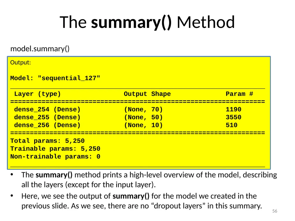 Various Options in Building Neural Networks: - slide 56 of 56