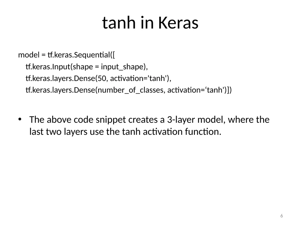 Various Options in Building Neural Networks: - slide 6 of 56
