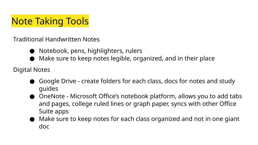Note Taking Success Coaching Academic Success - slide 5 of 13