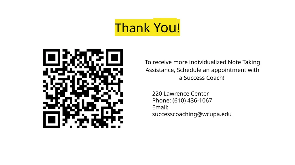 Note Taking Success Coaching Academic Success - slide 13 of 13