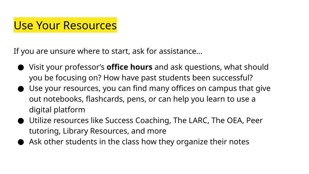 Note Taking Success Coaching Academic Success - slide 12 of 13