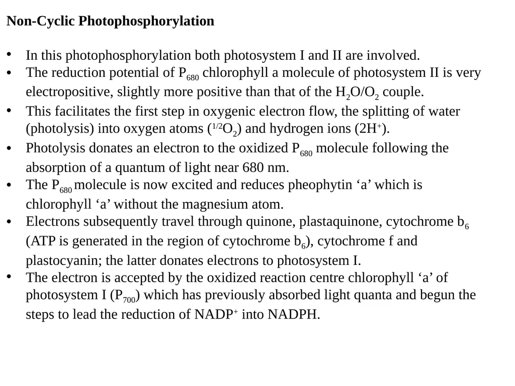 Oxygenic Photosynthesis in Bacteria: In plants, - slide 3 of 10