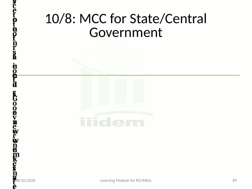 The Model Code of Conduct Learning Module for - slide 89 of 101