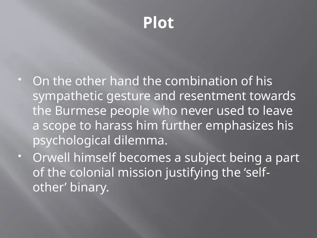 PowerPoint Presentation On Shooting an Elephant - slide 6 of 17