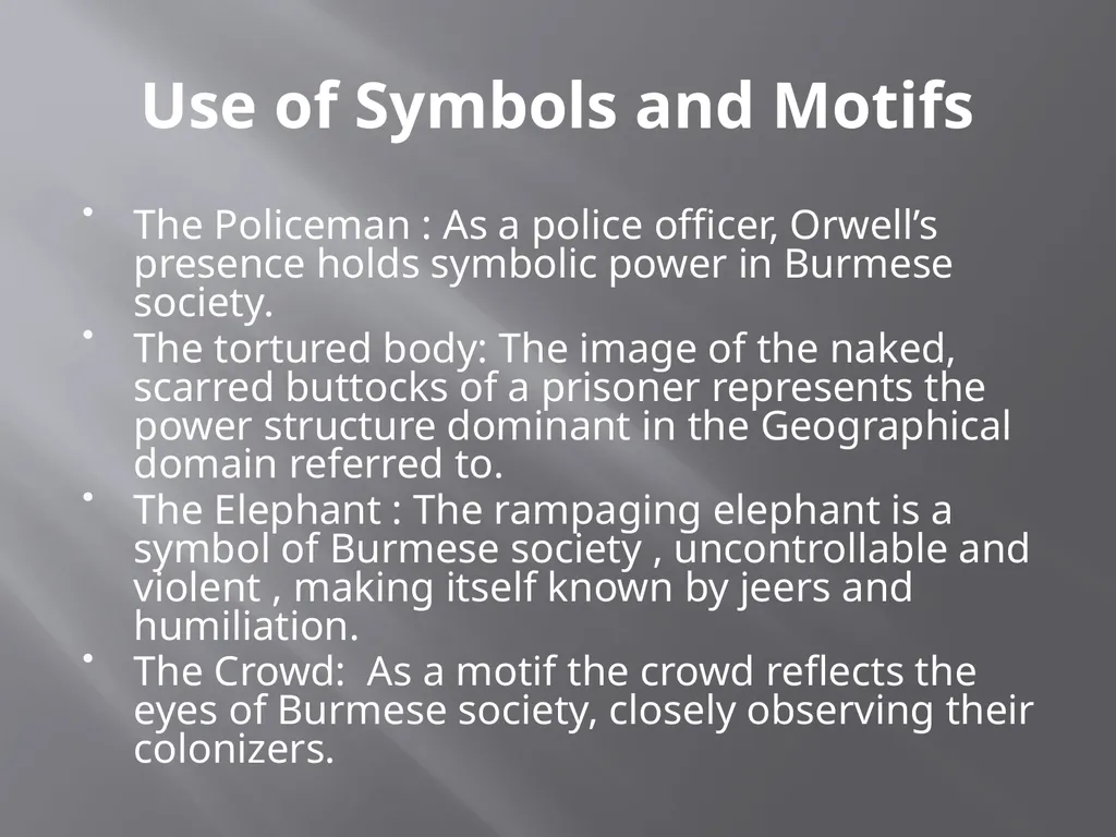 PowerPoint Presentation On Shooting an Elephant - slide 15 of 17