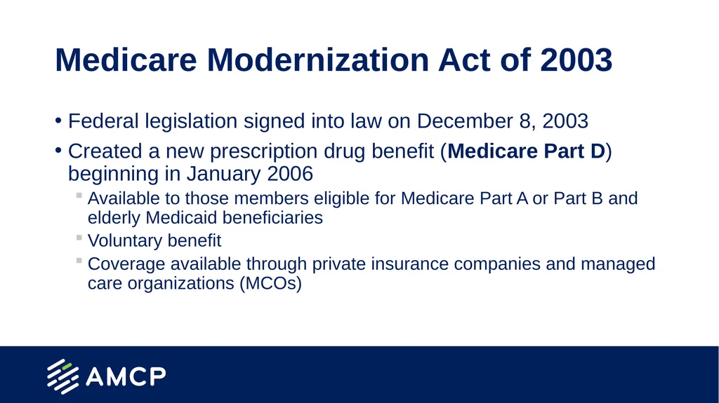 Medicare Part D Prescription Drug Benefit Overview - slide 8 of 21