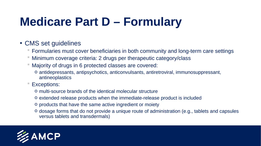 Medicare Part D Prescription Drug Benefit Overview - slide 11 of 21