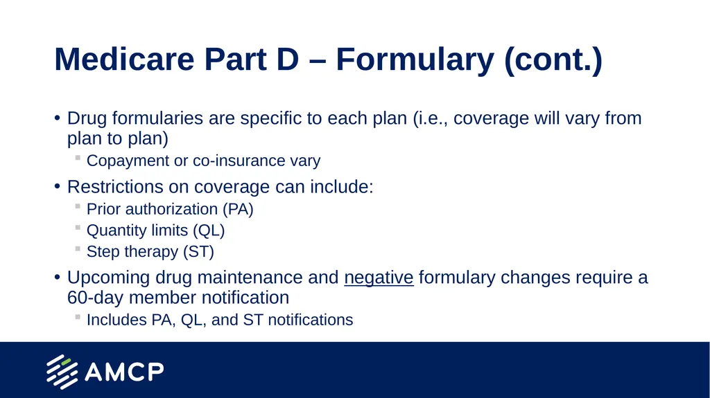 Medicare Part D Prescription Drug Benefit Overview - slide 13 of 21
