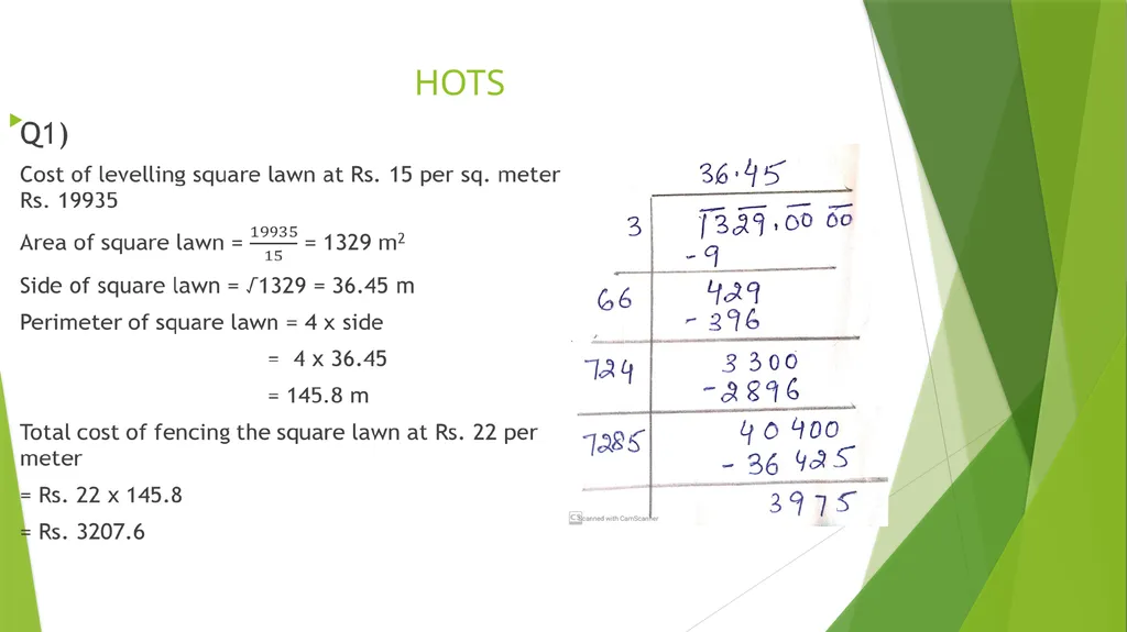 Topics to be covered are: Square root of - slide 13 of 16