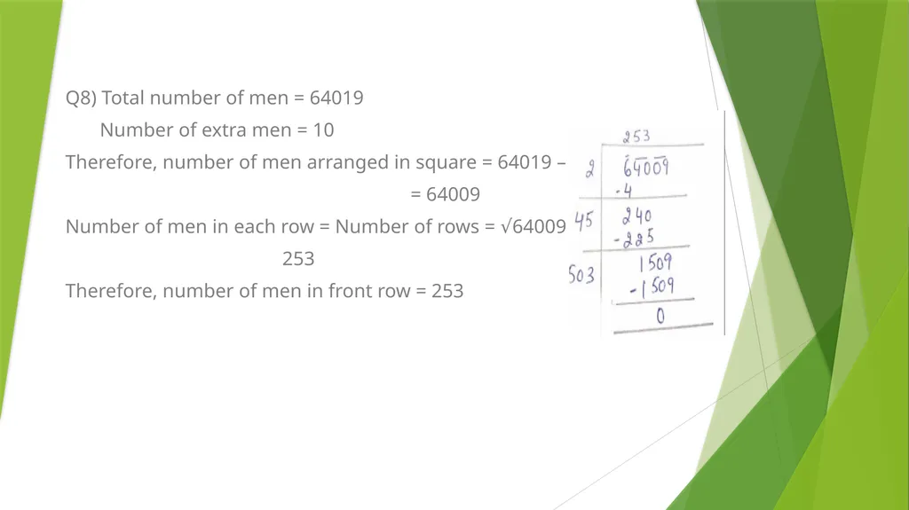 Topics to be covered are: Square root of - slide 9 of 16