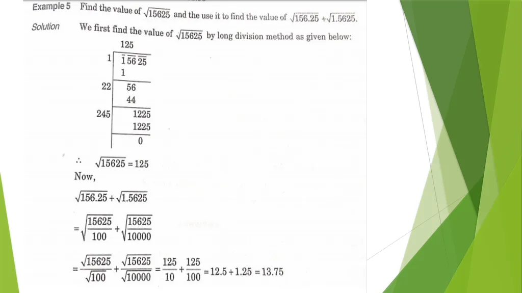 Topics to be covered are: Square root of - slide 12 of 16