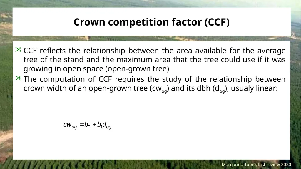 Stand density measures Stocking and stand density - slide 13 of 20