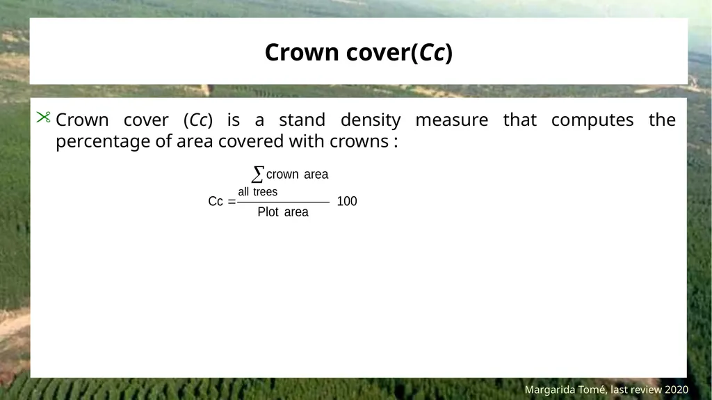 Stand density measures Stocking and stand density - slide 19 of 20