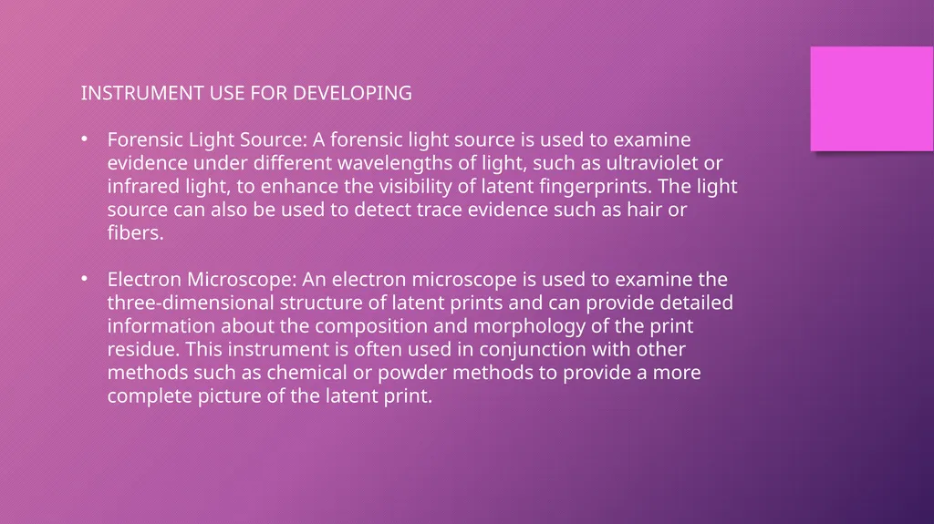 DEVELOPMENT OF FINGERPRINTS CHAPTER 6 CHANCE - slide 16 of 17