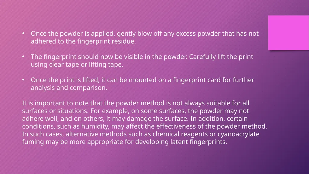 DEVELOPMENT OF FINGERPRINTS CHAPTER 6 CHANCE - slide 8 of 17