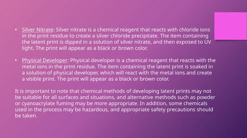 DEVELOPMENT OF FINGERPRINTS CHAPTER 6 CHANCE - slide 14 of 17