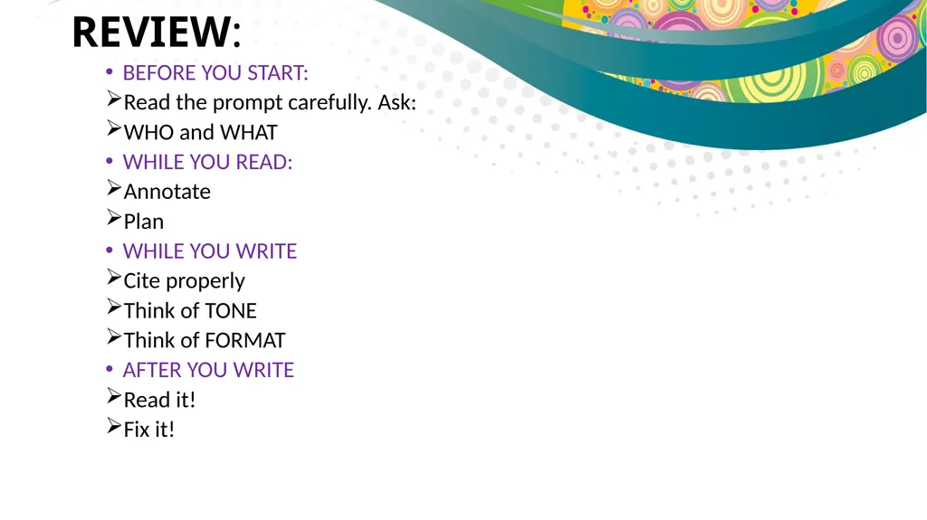 Do Now #9: Palm Beach Writes If you have been - slide 29 of 29
