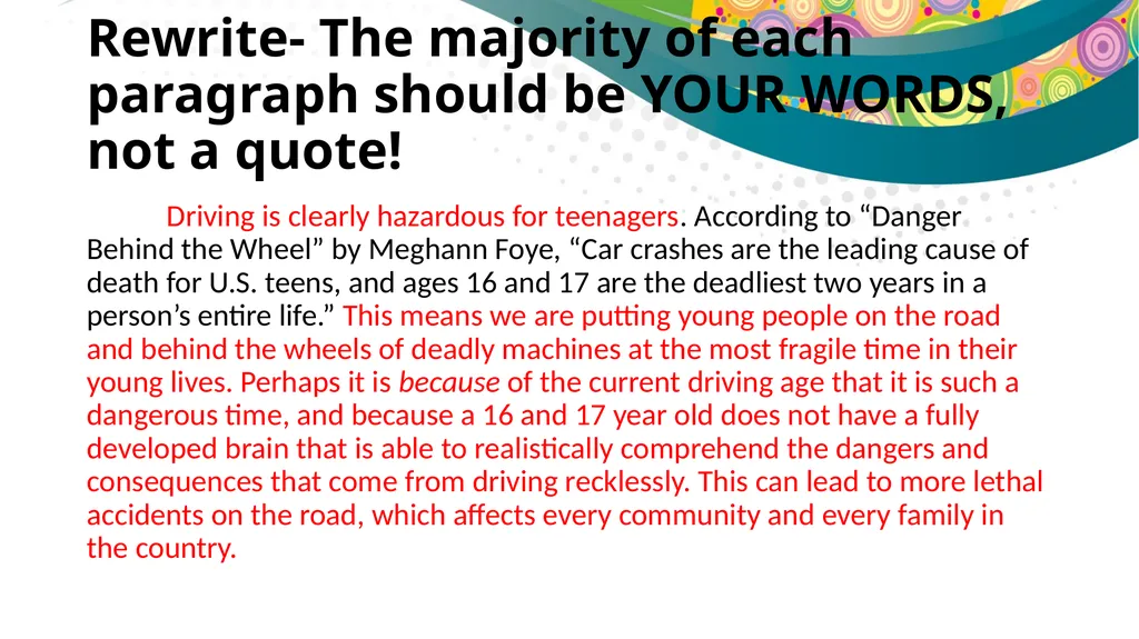 Do Now #9: Palm Beach Writes If you have been - slide 19 of 29
